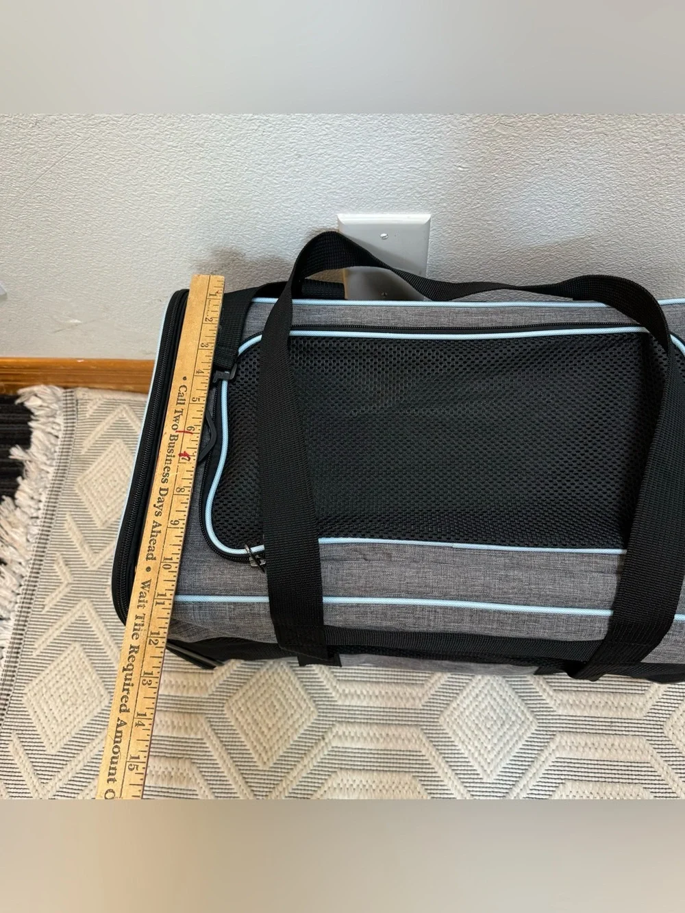 New. Vceoa Soft Pet Carrier 19”x12”x12” Foldable Dog Cat Travel Bag Gray